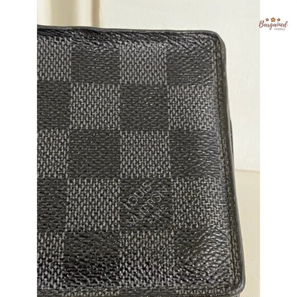 Authentic Louis Vuitton Gray/Black Damier Graphite Canvas Leather Multiple Walle - Picture 2 of 12